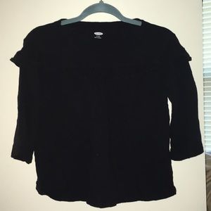 5 for $20 Old Navy navy top wit bodice ruffles